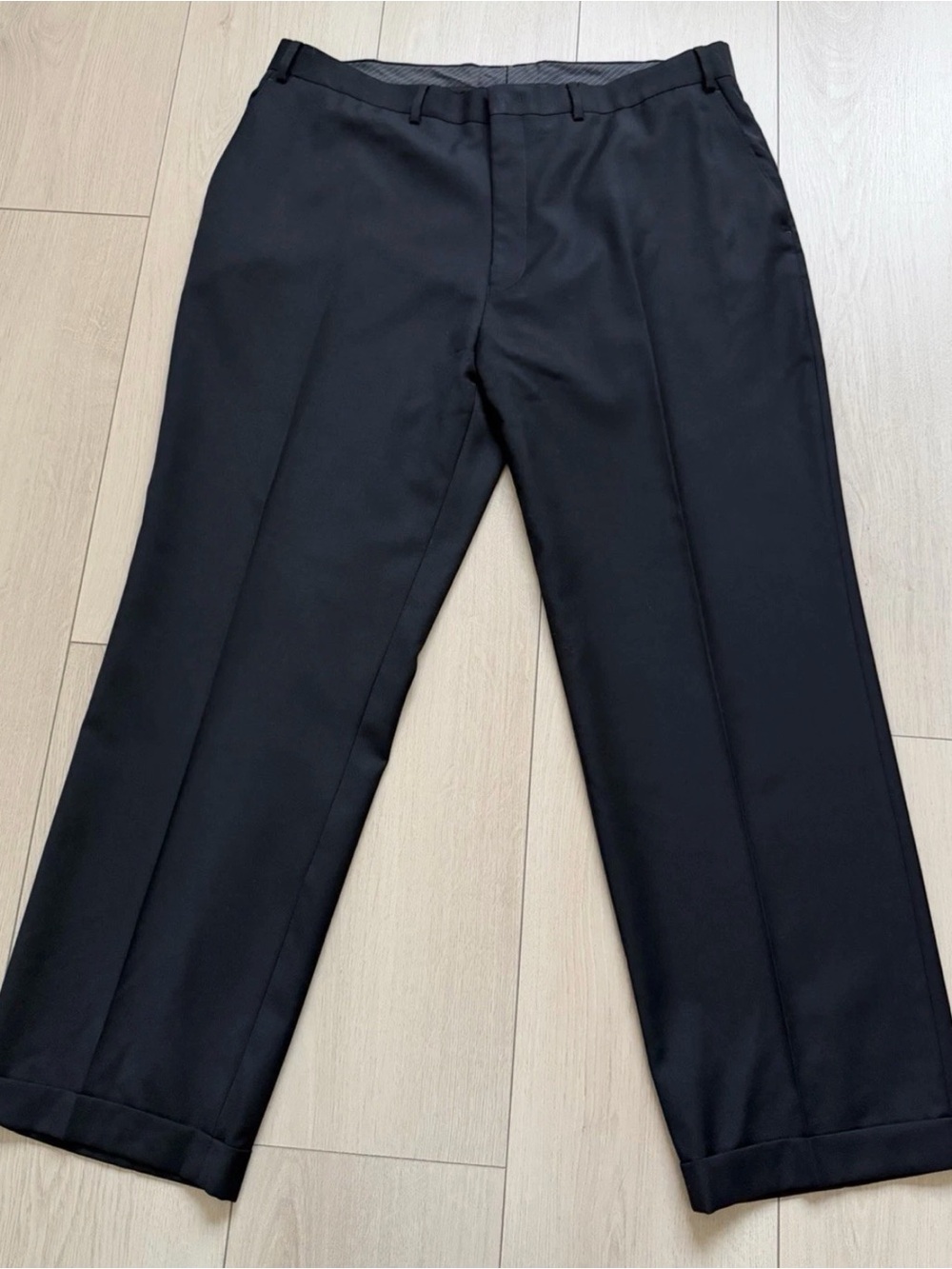 Calvin Klein Black Men’s Dress Pants 100% Wool
